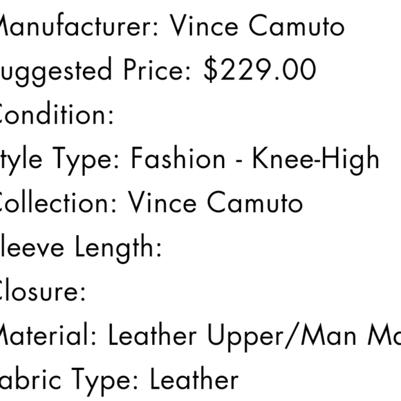 ‼️SOLD‼️⭐️NIB⭐️ Vince Camuto Pelsna Leather Croco Embossed Knee Boots, 6.5 - Picture 5 of 8